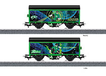 076-M44830 - H0 - Märklin Start up - Gedeckter Güterwagen Green Lantern